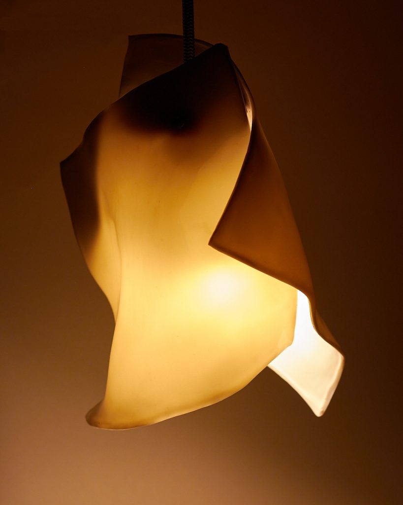 Porzallanvase, gegossen, Kirschholz Silberstift Sterlingsilber handgemacht Unikat